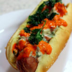 Indian Curry-Infused Hot Dog with Tandoori Aoli