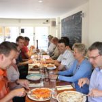 London School of English Canterbury executive students have a lunch out