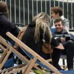 Il giardino esterno della scuola France Langue Nizza