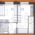 La pianta di un appartamento condiviso degli appartamenti degli studenti della scuola Collegium Palatinum