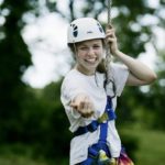 I campeggiatori del Camp Eagle Hill al parco avventura