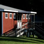 L'alloggio in capanna del Camp Eagle Hill 