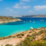 Una vista del magnifico mare maltese