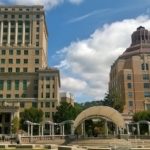 Il centro di Asheville, Carolina del Nord.