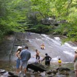 Le Sliding Rock fuori di Ashville, Carolina del Nord