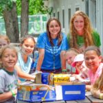 Camp Twin Creeks campers have an arts lesson