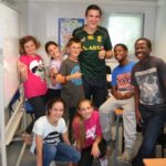 Camp Twin Creeks campers have an English lesson