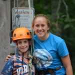 Camp Twin Creeks camper has a ropes course