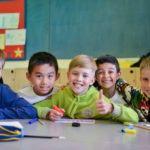 Gli studenti in una delle classi della Summer Boarding Courses Canford School