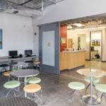 Common area and reception at Rennert International Miami school