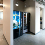 The snack area with vending machine at Rennert Miami