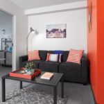 Un salone del residence per studenti Parkside 