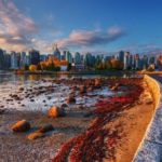 Una bellissima e suggestiva vista di Vancouver, Canada