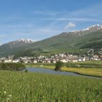 Una panoramica di Zuoz, Svizzera