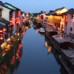 La zona di Zhujiajiao a Shanghai, Cina