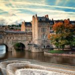 The Pulteney bridge in Bath, England
