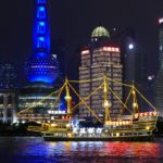 A cruise along Huangpu River on the way to The Bund, Shanghai, China