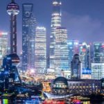 Shanghai skyline at the night, China