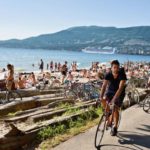 A beach off Stanley Park in Vancouver, Canada
