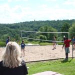 French Woods summer camp sand volleyball court