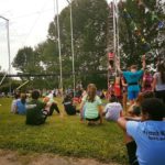 French Woods campers on a circus activity