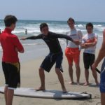 FLS international Los Angeles Cal State Fullerton students go surfing