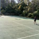 LINES Valbonne French Summer Program students play tennis