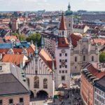 Vista aerea di Monaco di Baviera, Germania