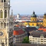 Vista panoramica del centro città di Monaco di Baviera, Germania