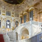 An internal staircase of the Hermitage, in St. Petersburg