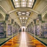 One of the metro stations in St. Petersburg