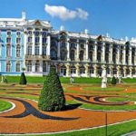 The garden of the Catherine Palace near St. Petersburg