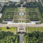 The Peterhof complex from above St. Petersburg