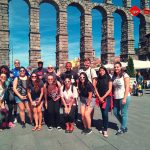 Studenti della Estudio Sampere Salamanca a Segovia, vicino Salamanca