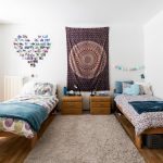 Twin bedroom of a Leysin American School boarding house