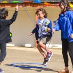 Summer Boarding Courses Oxford Summer School students jump rope