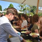 Brillantmont Summer School students have a barbeque