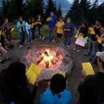 Campfire night at the Leysin American School Summer Camp
