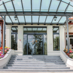 Leysin American School Belle Epoque campus main entrance