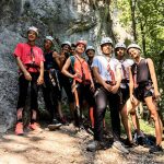 Gli studenti della SLC Leysin Summer Camp durante una sessione di arrampicata