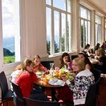 La sala pranzo della Swiss Language Club SLC Leysin 