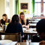 La sala pranzo dell'Institut Monte Rose
