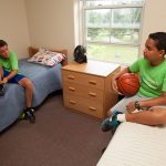 Twin bedroom in the World Sports Camp accommodation