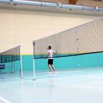 Alpadia Montreux French Summer Camp students play badminton 