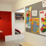 L'area lounge della scuola aperta tutto l'anno della Irish College of English a Malahide
