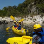 Village Camps Ardèche students go kayaking