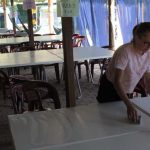 Village Camps Ardèche dining area