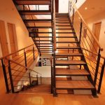 Le scale dell'alloggio del Campo Estivo Les Elfes