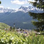 Vista del paese di Ftan dalla scuola Hochalpines Institut Ftan