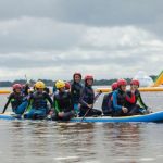 Gli studenti della Atlantic Language School in canoa